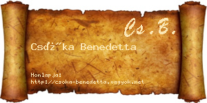 Csóka Benedetta névjegykártya